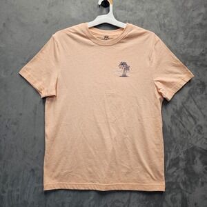 Desert Dunes Mens Small Peach Orange Palm Tree Graphic T-Shirt UT9E33NO5CS